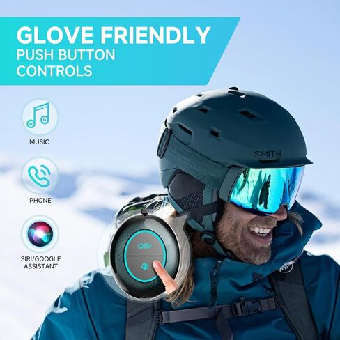 Wireless Bluetooths 5.4, Drop-in Headphones - 101db 500mAh HD Speakers Compatible Any Audio Ready Ski/Snowboard Helmet Headphones. Glove Friendly Controls, Microphone for Hands-Free Calls. in Kuwait