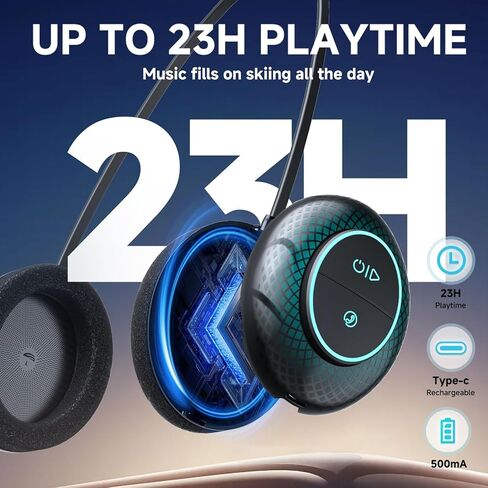 Wireless Bluetooths 5.4, Drop-in Headphones - 101db 500mAh HD Speakers Compatible Any Audio Ready Ski/Snowboard Helmet Headphones. Glove Friendly Controls, Microphone for Hands-Free Calls. in Kuwait