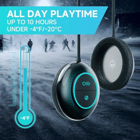 Wireless Bluetooths 5.4, Drop-in Headphones - 101db 500mAh HD Speakers Compatible Any Audio Ready Ski/Snowboard Helmet Headphones. Glove Friendly Controls, Microphone for Hands-Free Calls. in Kuwait