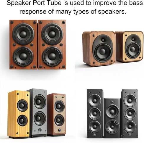 MECCANIXITY 2Pcs 56x110mm/2.2x4.3 Inch Speaker Port Tube Subwoofer Bass Box Tube Bass Woofer Box Speaker Box Bass Air Port for DJ/PA Speaker Cabinets in Saudi Arabia