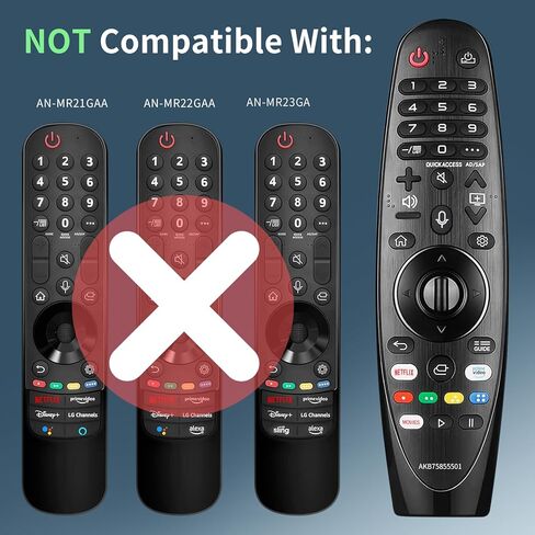 AN-MR20GA لـ LG SMART TV Magic Remote Replace ، مع التعرف على الصوت ووظيفة المؤشر ، Universal LG Remote لـ LG UHD QNED Nanocell 4K 8K Models Google/Alexa in Kuwait