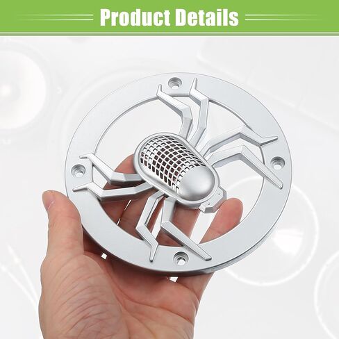 ACROPIX Universal 4" Car Speaker Grills Cover Round 4 Inch Audio Speaker Subwoofer Guard Protective Case with Mounting Screws ABS Silver Tone - Pack of 4 in Saudi Arabia