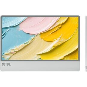 SOTSU UltraSlim 12.5" Portable Monitor SUSPM12SV | FHD IPS Pivoting Dual Laptop Screen | Cellphone, Gaming, and Travel | PC, Chrome, Android, DeX Compatible