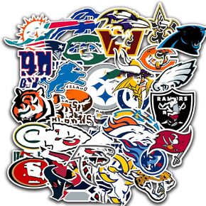 32 PCS of American Football Stickers for Water Bottle, Laptop, Bicycle, Computer, Motorcycle, Travel Case, Car Decal Decoration Stickers