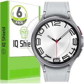 IQShield Screen Protector Compatible with Samsung Galaxy Watch 6 Classic (47mm)(6-Pack) Anti-Bubble Clear TPU Film
