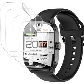 [ 3 Pack ] Hydrogel Screen Protector for LICYAPO P68M2024 Smartwatch 1.85" TPU [Clear HD] Self-Healing Soft Protective Film