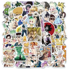50pcs Stone Age Vinyls Stickers Laptop Sticker Waterproof Stickers Luggage Skateboard Water Bottle Stickers Decal Bicycle Bumper Snowboard Decorate Gift for Kid