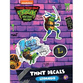 TMNT Teenage Mutant Ninja Turtles Leo Vinyl Decals - Set of 3 Leonardo Mutant Mayhem Stickers for Car Water Bottle Bike Helmet Laptop Skateboard - Outdoor Rated Water Resistant Vinyl