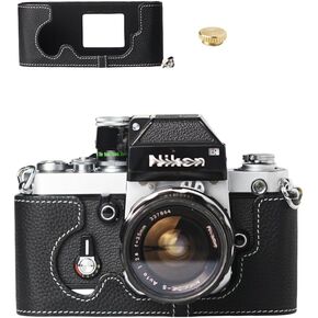 Handmade Genuine Leather Camera Protective Half Camera case, for Nikon F2 F2S F2A F2AS (Black)