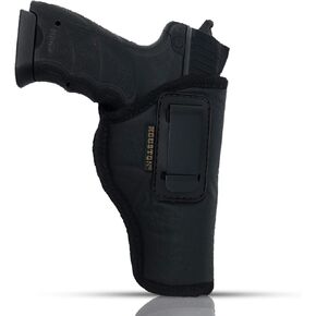 IWB Gun Holster by Houston - ECO Leather Concealed Carry Soft Material - FITS Glock 17/21, H &K,Beretta 92 FS,XDM,Ruger 45 BERSA PRO,PX4,FNX 45,FNH 45,HI Point 9/40/45 MM (Right) (CHP-57B-RH)