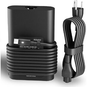 Replacement for 65W 45W Dell Laptop Charger, Compatible with Dell Latitude 5420 7400 5520 7420 7390 7370 XPS 12 9250 XPS 13 9370 9380 9333 9360 9365 Chromebook 3100 3300 3500 AC Adapter Power Supply