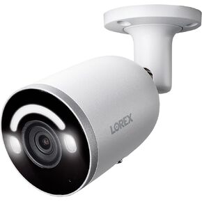 Lorex 4K 8MP PRANRENCE BULLET AI POE IP WIRED ADD-ON CAMERANT IDER/Outdoor Camera-إضاءة أمان ذكية ، رؤية ليلية ملونة ، اكتشاف الحركة الذكية ، الصوت ثنائي الاتجاه ، IP67 مقاوم للعوامل الجوية.