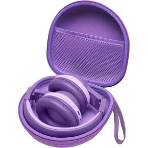 XANAD Kids Headphones Case Compatible with iClever HS19 / BTH12 / Candy Bila/MIDOLA MD-B01 / noot Products/EarFun/IMYB Foldable Kid Headphone, Purple (Case Only)