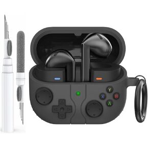 AhaStyle Silicone Case for Samsung Galaxy Buds3 and Galaxy Buds3 Pro (2024) with Cleaning Kit Retro Handheld Game Console Design Skin Cover for Samsung Galaxy Buds3 Series Support Wireless Charging