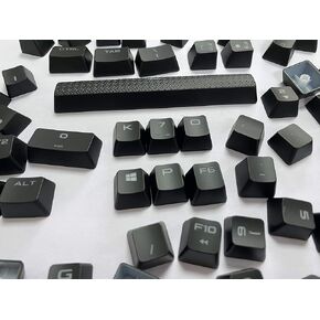 luomgdyss 104 مفتاح ABS الأسود keycap مجموعة لوحة مفاتيح ألعاب Mechanical Corsair K70 K65