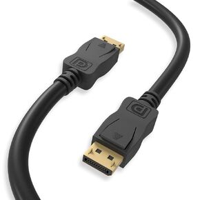 VESA Certified 8K DisplayPort Cable, 8K 60Hz, HDR, 3D, 32.4Gbps, DSC1.2, HBR3, Performance Tested, NVIDIA, AMD, Gaming Display, Black, 3ft