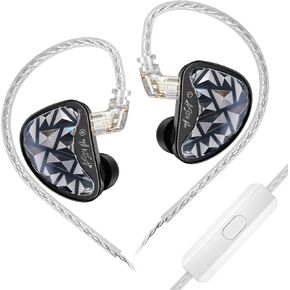 KZ AS24 PRO Monitor Monitor Headphone ، 24BA برامج تشغيل عالية الأداء IEM مع 8 مفاتيح ضبط ، وضوح عزل ضوضاء HIFI في جميع سماعات الصوت الاستريو التردد (القياسية ، MIC)