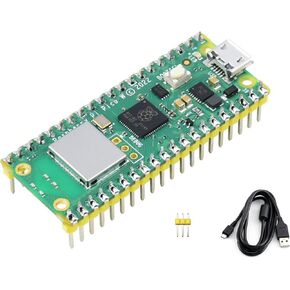 Pi Pico W Board Microcontroller مع رأس محول مسبقًا ، Wi-Fi 4 و Bluetooth 5.2 ، استنادًا إلى معالج RP2040 الرسمي ثنائي النواة