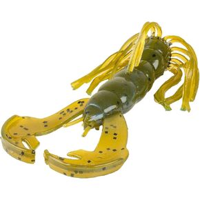 Strike King (RGBLCRW-108) Baby Luau Craw Fishing Lure, Skirted Soft Plastic Finesse Creature Bait, High Action Claws and Skirt, Patented Rage Flange, 3-Inches, 9-Pack, Blue Craw