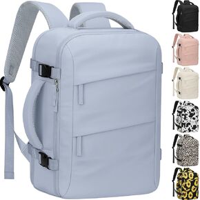 Travel Backpack for Women Men Carry on Flight Approved Lightweight 15.6 Inch Laptop Backpack Duffle College Business Work Weekender Hiking Travel Essentials Suitcase Backpack Black