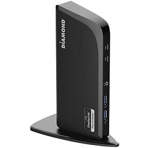 DisplayLink Triple 4K Display Docking Station with Charging Thunderbolt, HDMI, DVI, USB-C, USB-3.0 and Power Delivery