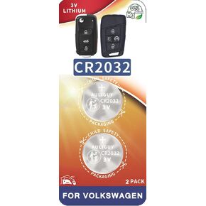 Key Fob Batteries Replacement for Volkswagen VW (Jetta Tigu Atlas Passat Golf Beetle Taos GTI ID4 CC Touareg Routan Eos Rabbit Arteon) Remote Key