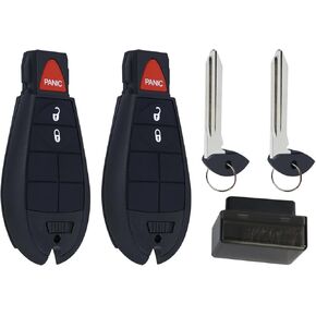 2PCS Key fob Keyless Entry Remote Key kit Key Fob Replacement Fits for Dodge Chrysler Town and Country / Caravan/ Routan, RAM 1500 2500 3500 3bottons Key kit（FCC ID：M3N5WY783X IYZ-C01C）