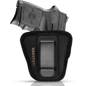 IWB and Outside Gun Holster - by Houston - ECO Leather Concealed Carry Soft Material - Suede Interior for Protection - Fits: S&W Bodyguard,Taurus TCP, Sig P238, Jimenez JA, PPK 380.Ruger LCP II