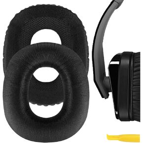 Geekria QuickFit Replacement Ear Pads for Logitech UE4000 Headphones Ear Cushions, Headset Earpads, Ear Cups Cover Repair Parts (Black)
