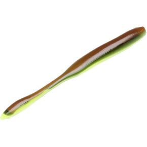 Strike King KVD Dream Shot Fishing Lure, Soft Plastic Worm, Hinged Tail Section, Coffee Scent, Salt Impregnated, Open Pour Technology
