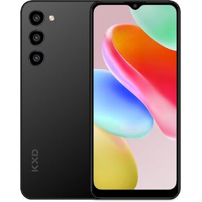 KXD A09 Unlocked Android Phones, Android 12 Smartphones, 6.56" HD+, 4000mAh 10W Fast, Octa-Core 8GB+128GB/SD 256GB Smart Phone, 13MP+8MP, Face ID Unlock Phone, 4G Dual SIM Phone - Black