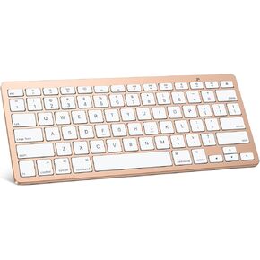 OMOTON Bluetooth Keyboard for Mac, Compact Wireless Keyboard Compatible with MacBook Pro/Air, iMac, iMac Pro, Mac Mini, Mac Pro Laptop and PC, Gold