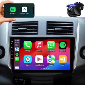 ترقية راديو السيارات لتويوتا RAV4 2006 2007 2008 2008 2010 2011 2012 مع 9INCH IPS HD Touchscreen/Android12/5G WiFi/Wireless Carplay Android Auto/GPS FM/SWC Bluetooth 1080p كاميرا احتياطية