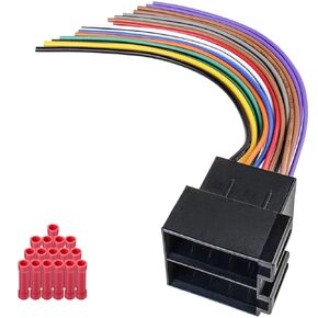 Stereo Wiring Harness 16 Pin Radio Connector Compatible with Mercedes-Benz Sprinter,Audi A4 A6 A8 S6 S8,Volkswagen Golf Passat Polo Beetle Fox Jetta GTI Cabrio Car Stereo Wire Adapter