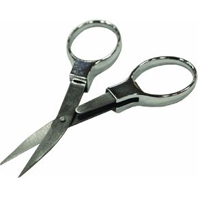 UST Folding Scissors with Stainless Steel Blades, Compact Design and Easy Operation for Camping, Hiking, Emergency and Outdoor Survival, Silver