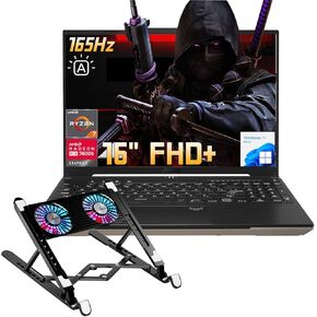 ASUS TUF FA617 (Advantage Edition) AI Gaming Laptop, 16" IPS WUXGA 165Hz, AMD Ryzen 7 7435HS(>i7 1355U), Radeon RX 7600S(>RTX 4060), 64GB DDR5, 2TB SSD, Backlit, Bundle with PCO Notebook Fold Radiator