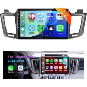 8Core 2G 64G Car Stereo for Toyota RAV4 2013-2019 Radio with 10.1inch 1280x720P Touch Screen/Wireless CarPlay/Android Auto/MirrorLink/WiFi/DSP 36EQ/Bluetooth/GPS/FM RDS/AHD Backup Camera