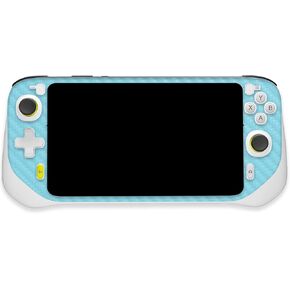 MightySkins Carbon Fiber Skin Compatible with Logitech G Cloud Gaming Handheld - Solid Baby Blue | Protective, Durable Textured Carbon Fiber Finish | Easy to Apply | Made in The USA