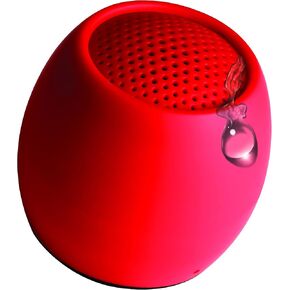 BoomPods Zero Bluetooth Speaker - Powerful Waterproof Mini Speakers with Dual Pairing Option & Wireless Mic with Big Sound (Red)