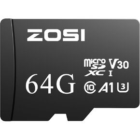 ZOSI 64GB microSDXC UHS-I Memory Card,Class10,U3,V30,Micro SD Card Compatible with ZOSI Security Cameras