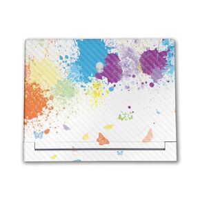 Carbon Fiber Laptop Skin Compatible with Alienware X16 R2 (2024) - Splash of Color - Premium 3M Vinyl Protective Wrap Decal Cover - Easy to Apply | Crafted in The USA by MightySkins