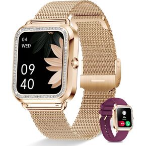 Smart Watch for Women(Answer/Make Calls) 1.59" Fitness Tracker with Heart Rate Sleep Monitor Pedometer Calories DIY Dial 19 Sport Modes Smartwatch for iOS Android Phone