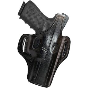 OWB Thumb Break Holster for Glock 19 19X 23 32 - Full Grain Leather Outside Waistband Concealed Carry Holster - Handmade Leather Holster - Right Hand Draw