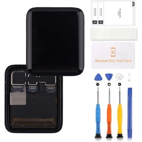 Screen Replacement Kits for Apple Watch Series 3 GPS 3nd, LCD Display for watch Series 3 38mm generationch Touch Screen Digitizer Assembly with Screen Protector(GPS 38mm)