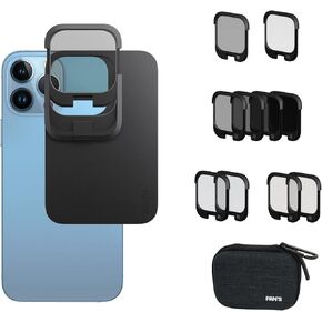 Pan's Scheme Snap Filter Magnetic Phone Lens Filter Compatible for iPhone 15 Pro Max with Magnetic Base,Black Mist,Effect Sets,ND Sets,Carry Case(All Bundle)