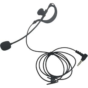 Referee Communication Headset 3.5mm Wired Earpiece Earphone Soccer Football Coach Communication Boom Mic Headphone for Ejeas V4 V6 Radio (G Shape)