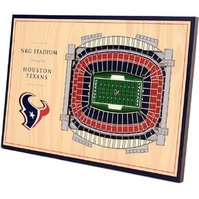 YouTheFan NFL Desktop StadiumViews, Wood Grain, 12 x 8 Inches