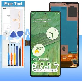 Screen Replacement for Google Pixel 7 GVU6C, GQML3, GO3Z5 6.3" OLED LCD Display Touch Digitizer Glass Assembly -Black with Frame - Tools(Not for Pixel 7 Pro /7a,Support Fingerprint)