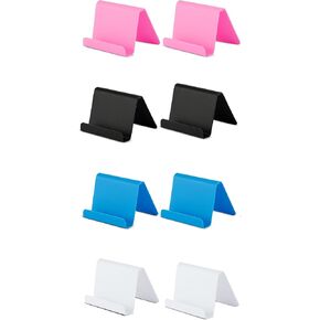 Cell Phone Stand for Desk 8 Pcs - Plastic Cell Phone Holder Desk - Portable Phone Stand - Travel Phone Stand, Universal