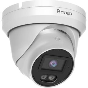 PoE Security IP Dome Camera Indoor Outdoor, 5MP Wired Surveillance Camera with Human Detection, Built-in Microphone, IP67 Weatherproof, 2.8mm Lens, 100ft IR Night Vision, PD93BA1-5M